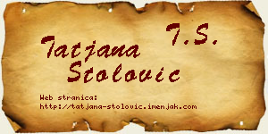 Tatjana Stolović vizit kartica